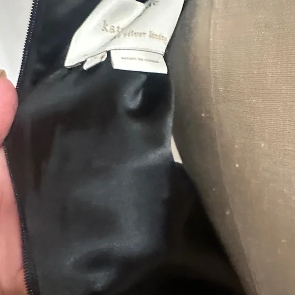 Kate Spade Silk Black Midi Dress with cowl neck and Bow waist detail - Picture 12 of 13